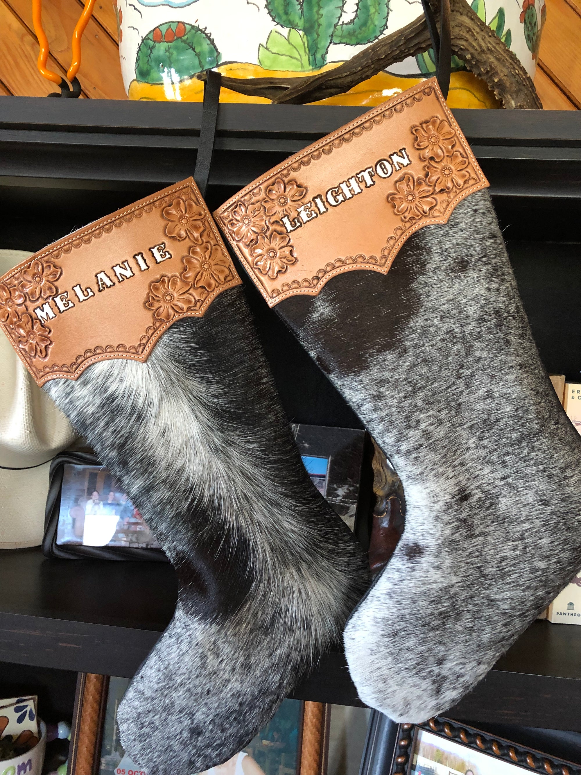 Custom Leather Christmas Stockings – RDs Longhorn Designs